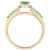 Emerald (5/8 ct. t.w.) & Diamond (5/8 ct. t.w.) Statement Ring in 14k Gold Over Sterling Silver