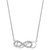Diamond Double Infinity Pendant Necklace in Sterling Silver (1/10 ct. t.w.)