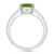 Peridot and Diamond Accent Ring in 14K White Gold