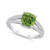 Peridot and Diamond Accent Ring in 14K White Gold