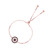 Cubic Zirconia Morganite Round and Baguette Wheel Adjustable Bolo Bracelet in 14K Rose Gold Over Sterling Silver