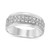 Men's Diamond Double Row Ring (1 ct. t.w.) in 10k White Gold