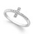 Diamond Cross Ring in Sterling Silver (1/10 ct. t.w.)