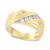 Diamond Nugget Pattern Band (1/4 ct. t.w.) in 10k Gold