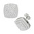 Diamond Square Cluster Stud Earrings (1/2 ct. t.w.) in Sterling Silver