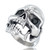 Men's Cubic Zirconia Signature Skull Ring in Stainless Steel