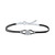 Diamond Disc Black Cord Bracelet (1/20 ct. t.w.) in Sterling Silver