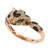 EFFY® Diamond (1/2 ct. t.w.) and Tsavorite Accent Panther Ring in 14k Rose Gold