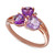 Amethyst (1-3/8 ct. t.w.) & White Topaz Accent Ring in 14k Rose Gold-Plated Sterling Silver