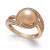 White Cultured Freshwater Pearl (9mm) and Diamond (1/3 ct. t.w.) Swirl Ring in 14k White Gold (Also Available in 14k Yellow Gold & 14k Rose Gold)