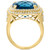 EFFY® London Blue Topaz (12-1/3 ct. t.w.) & Diamond (1-1/5 ct. t.w.) Double Halo Ring in 14k Gold