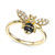 Nude Diamond (1/5 ct. t.w.) & Blackberry Diamond (1/10 ct. t.w.) Bee Ring in 14k Gold
