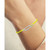 Diamond Accent Single Link Yellow Cord Bracelet in Sterling Silver