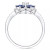 Lab-Created Sapphire (1 1/3 ct. t.w.) & Lab-Created White Sapphire (1/3 ct. t.w.) Flower Halo Ring in Sterling Silver (Also in Lab-Created Ruby & Lab-Created Emerald)