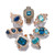 Chocolatier Blue Topaz (2-5/8 ct. t.w.) and Diamond (1/5 ct. t.w.) Ring in 14k Rose Gold, Created for Macy's