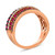 Chocolatier® Passion Ruby (3/4 ct. t.w.) & Diamond (1/2 ct. t.w.) Multirow Band in 14k Rose Gold