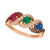 Multi-Gemstone (1-3/4 ct. t.w.) & Diamond (3/8 ct. t.w.) Ring in 14k Rose Gold