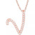 Diamond Initial Pendant Necklace (1/10 ct. t.w.) in 14k Rose Gold Over Sterling Silver, 16" + 2" Extender