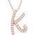 Diamond Initial Pendant Necklace (1/10 ct. t.w.) in 14k Rose Gold Over Sterling Silver, 16" + 2" Extender