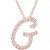 Diamond Initial Pendant Necklace (1/10 ct. t.w.) in 14k Rose Gold Over Sterling Silver, 16" + 2" Extender