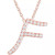 Diamond Initial Pendant Necklace (1/10 ct. t.w.) in 14k Rose Gold Over Sterling Silver, 16" + 2" Extender