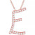 Diamond Initial Pendant Necklace (1/10 ct. t.w.) in 14k Rose Gold Over Sterling Silver, 16" + 2" Extender