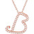 Diamond Initial Pendant Necklace (1/10 ct. t.w.) in 14k Rose Gold Over Sterling Silver, 16" + 2" Extender
