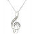 Diamond Pendant Necklace, Sterling Silver Diamond Music Note (1/10 ct. t.w.)