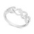 Diamond Heart Chain Ring (1/10 ct. t.w.) in Sterling Silver