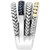 EFFY® Sapphire Multi-Row Stack Look Statement Ring (1/3 ct. t.w.) in Sterling Silver & 18k Gold