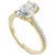Moissanite Oval Engagement Ring (2-1/2 ct. t.w. DEW) in 14k White Gold or 14k Yellow Gold