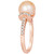Strawberry Pearl (9mm) & Nude Diamond (1/3 ct. t.w.) Ring in 14k Rose Gold