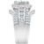 Diamond 3-Pc. Halo Cluster Bridal Set (2-3/4 ct. t.w.) in 14k White Gold
