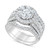 Diamond 3-Pc. Halo Cluster Bridal Set (2-3/4 ct. t.w.) in 14k White Gold