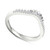 Diamond Round & Baguette Chevron Ring (1/3 ct. t.w.) in 14k White Gold