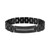 Men's Diamond Double Row Link Bracelet (1/2 ct. t.w.) in Black Ion-Plated Stainless Steel