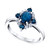 Sapphire (1-3/8 ct. t.w.) & Diamond (1/10 ct. t.w.) Oval Halo Ring in 10k White Gold