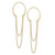 Horseshoe Chain Drop Earrings Set in 14k Gold