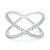 Cubic Zirconia Crisscross Statement Ring in Sterling Silver, Created for Macy's