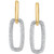 EFFY® Diamond Pavé Link Drop Earrings (5/8 ct. t.w.) in 14k White and Yellow Gold