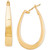 Polished Oval Hoop Earrings in 14k Gold, 1-1/3"