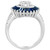 EFFY® Sapphire (3-1/3 ct. t.w.) & Diamond (3/4 ct. t.w.) Oval Halo Ring in 14k White Gold