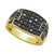 Men's Black Diamond Cluster Ring (2 ct. t.w.) in 10k Gold