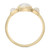 White Moonstone Three Stone Ring in 14k Gold-Plated Sterling Silver