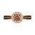 Chocolate Diamond (1 ct. t.w.) & Nude Diamond (1/4 ct. t.w.) Halo Ring in 14k Rose Gold