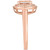 Morganite (1 ct. t.w.) & Diamond (1/5 ct. t.w.) Double Halo Ring in 14k Rose Gold