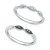 2-Pc Set Black Diamond (1/20 ct. t.w.) & White Diamond (1/10 ct. t.w.) Stack Rings in Sterling Silver