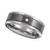 Men's Diamond Accent Black Ceramic Band in Stainless Steel