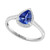 EFFY® Tanzanite (7/8 ct. t.w.) & Diamond (1/6 ct. t.w.) Pear Halo Ring in Sterling Silver