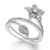Diamond Wrap-Around Flower Ring in Sterling Silver (1/2 ct. t.w.)